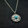 O1CN01BRmUMY1eqK8QxX2aN_2211101453922-0-cib Wholesale Vintage Boho Blue Turquoise Sunflower Necklace