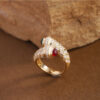 Wholesale Copper Gold Plated Diamond Ring
