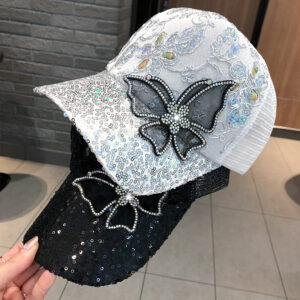 Wholesale Mesh Diamond Butterfly Baseball Cap