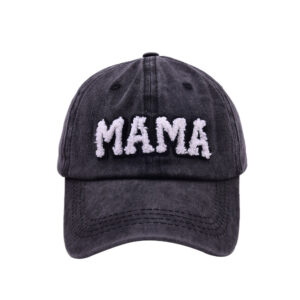 Black-Embroidered mama Baseball Cap / Adjustable
