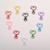 Wholesale Heart Shape Paint Color DIY Material Keychain Metal Accessories