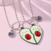 O1CN01BXYtva1NgqZZMXsFj_2208121451600-0-cib Wholesale Cartoon Cat Fox Avocado Love Stitching Magnetic Necklace