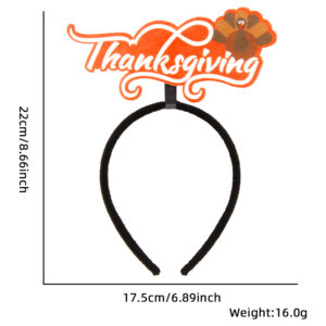 Orange Red Letter Turkey Hair Band / Free size