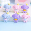 Wholesale New Cute Candy Color Elephant Shape TPR Eraser