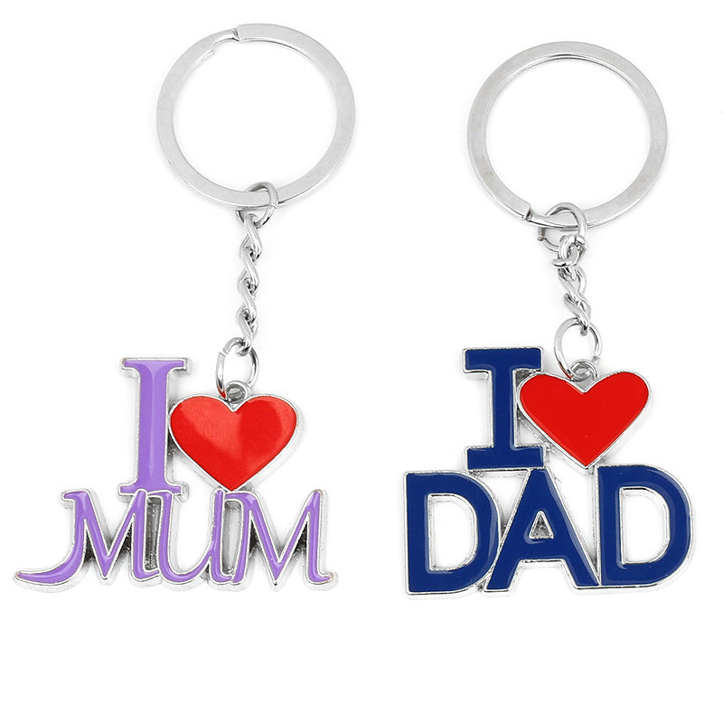 Wholesale Mother's Day Father's Day Alloy Keychains