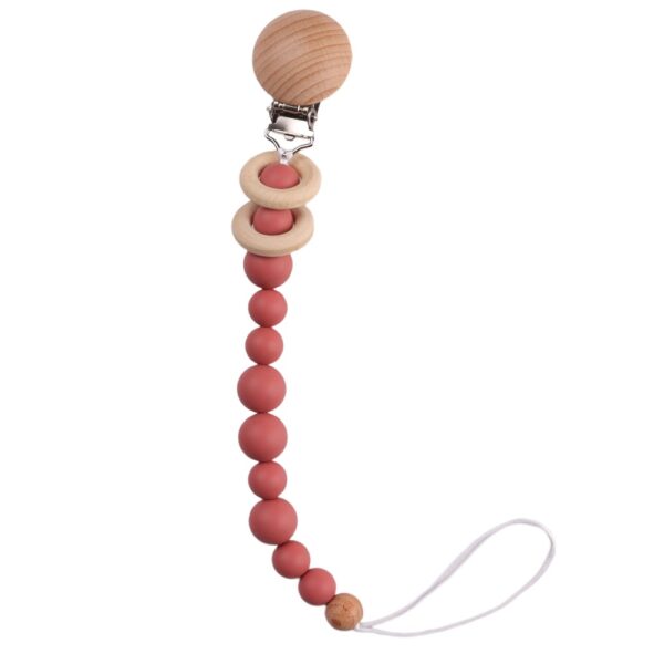 O1CN01Bb7Y1z1y3aMa9jPOB_2206682286523-0-cib Wholesale Baby Beech Wood Clip Silicone Bead Grinding Pacifier Chain