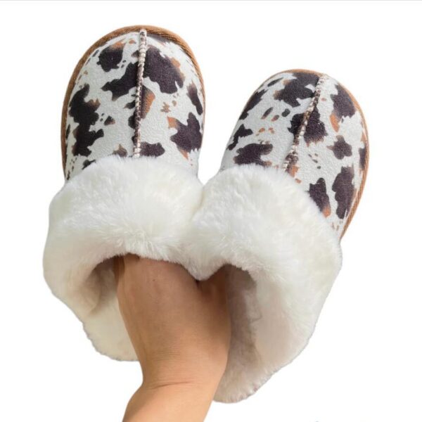 O1CN01Bc4xeR1pKgiNDo1E5_2211545615342-0-cib Wholesale Winter Home Cow Patterned Plush Slippers