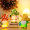 Wholesale Easter Illuminated Faceless Doll with Rabbit Ears, Holding Colored Eggs, Dwarf Polyester Doll Decorations