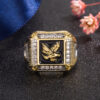 Wholesale Gold Plated Zircon Eagle Men’s Copper Rings