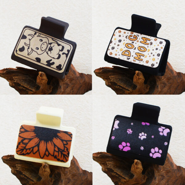 O1CN01BeqNUj2HKyAmWFUFp_3294559133-0-cib Wholesale Western Style Cow Dog Paw Hair Clip Shark Clip