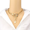 Wholesale Thick Chain Buckle Clavicle Necklace
