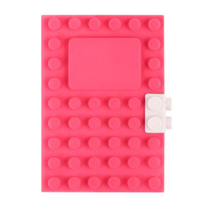A6 step notebook (pink) - button color random