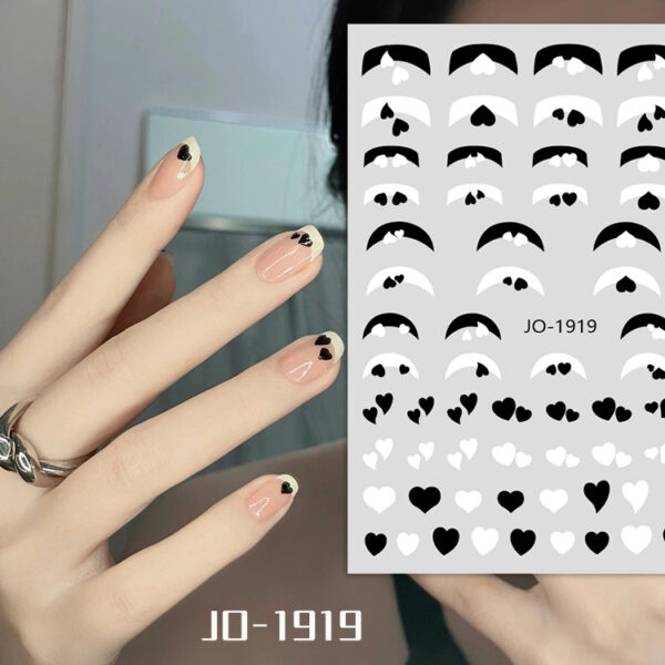 Wholesale Color Gradient Love Nail Art Sticker