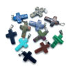 Wholesale of Natural Stone Cross Keychain Bulk DIY Accessories