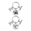 Wholesale Stainless Steel Round 2023 Graduation Gift Metal Keychains