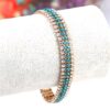 Wholesale Full Diamond Color Matching Four Row Diamond Bracelet