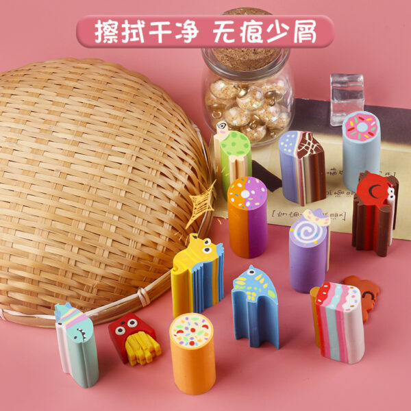 Wholesale Children's Small Animal Desserts Simulation Cartoon Rubber Eraser