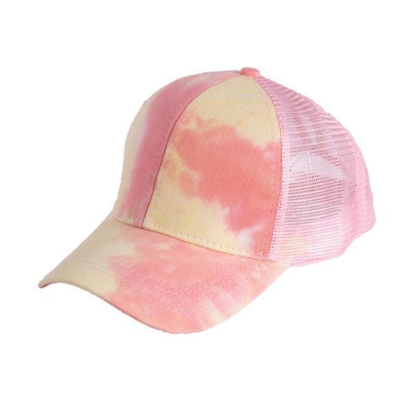 Wholesale Acid Wash Tie Dye Ponytail Baseball Cap