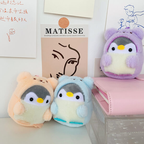 Wholesale Cute Plush Bear Transformed Into Penguin Backpack Doll Plush Pendant Keychain