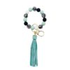 O1CN01Bm4rD41tKvMbZ0i5Y_2207986825884-0-cib Wholesale Leopard Print White Bottom Wooden Beads Rubber Paint Round Beads PU Tassel Bracelet Keychain