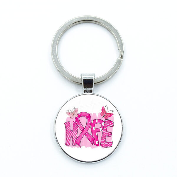 O1CN01BmvkwD1nHowEFkioy_2216302925065-0-cib Wholesale Care Breast Cancer Vermicelli with Zinc Alloy Key Chain