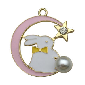 1 Pink Moon White Rabbit 30x33mm-4.2g-15540 / Drip Easter Series