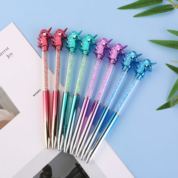 Wholesale Plastic 0.7mm Blue Crystal Diamond Ballpoint Pen