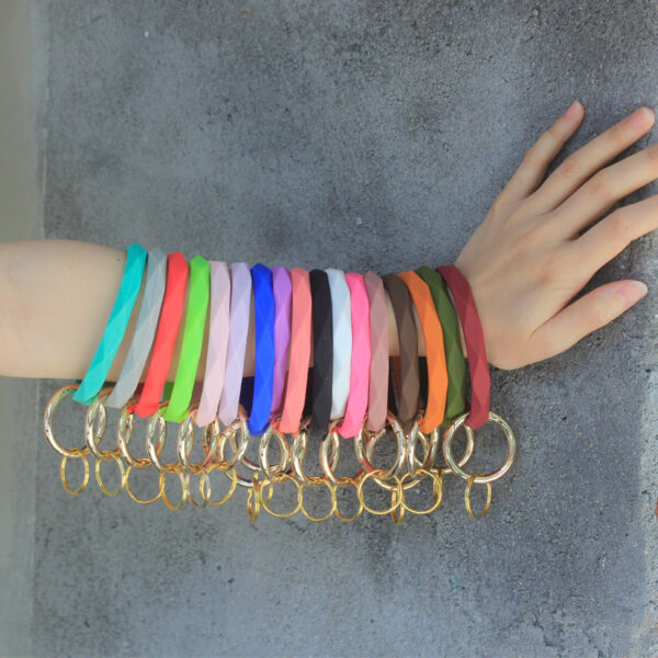 Wholesale Rhombus Silicone Keychains