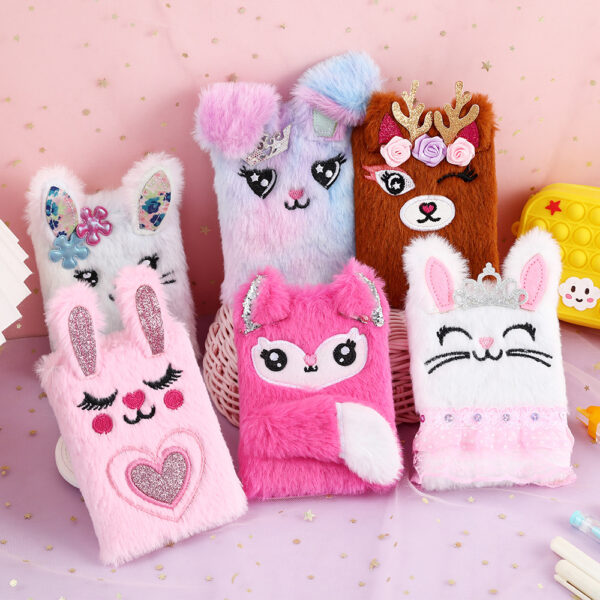 Wholesale Cartoon Bunny Plush Portable Mini Pocket Student Diary