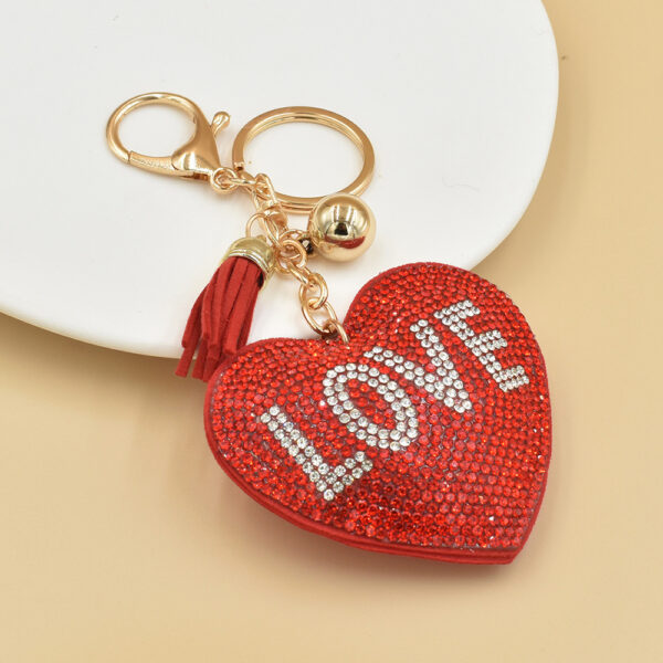 wholesale Metal Rhinestone Wine Glass Butterfly Puppy Keychain