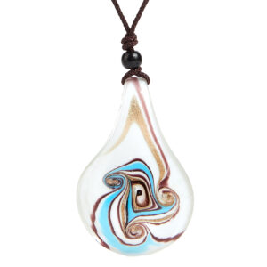 Cotton rope necklace blue