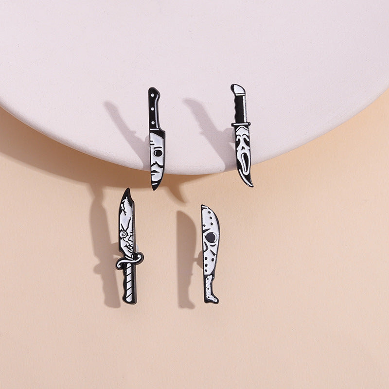 Wholesale Gothic Skull Daer Dark Metal Brooch