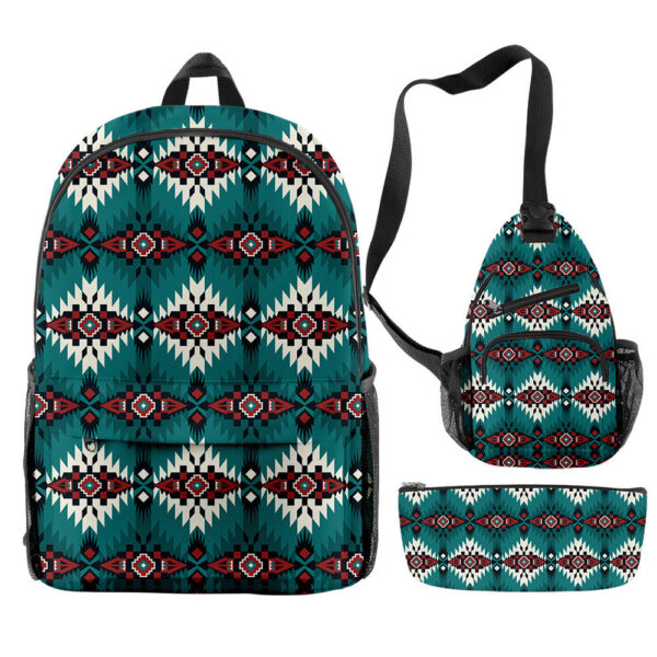 O1CN01Bq6pTZ1cYnpO5zIYA__2211197993613-0-cib Wholesale Oxford Fabric Aztec Pattern Backpack Shoulder Bag Pencil Case Set