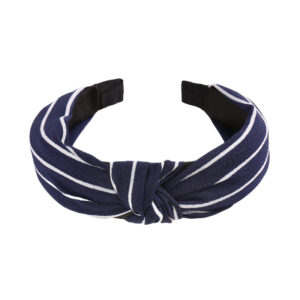 Striped navy blue