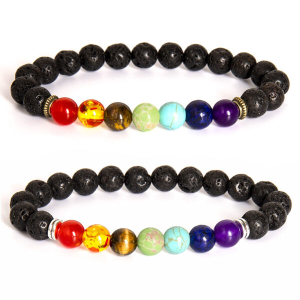 Wholesale Handmade Beaded Men's Volcanic Stone Bracelet