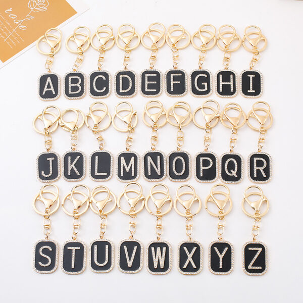 Wholesale Creative 26 English Letters Zinc Alloy Keychain