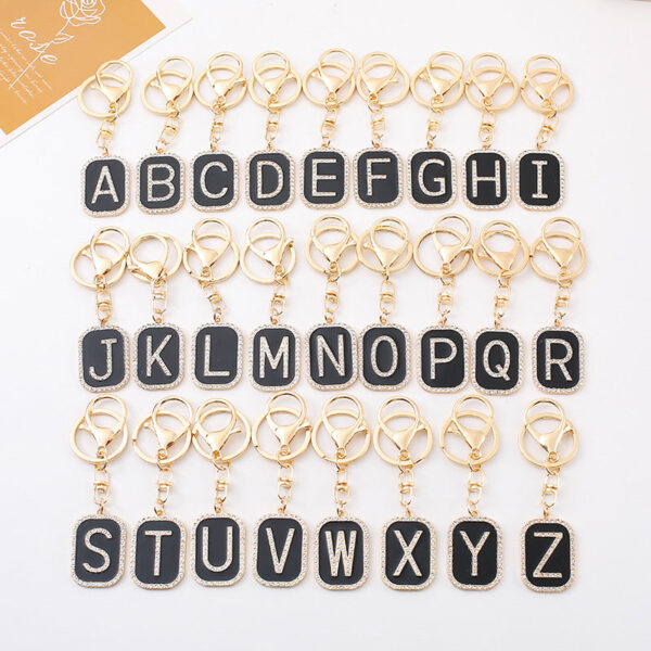 Wholesale Creative 26 English Letters Zinc Alloy Keychain