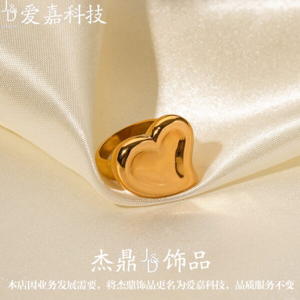 O1CN01BsWiUF2ElaZB8EDSR_2210913638785-0-cib Wholesale New Arrival Love Stainless Steel Gold Plated Ring
