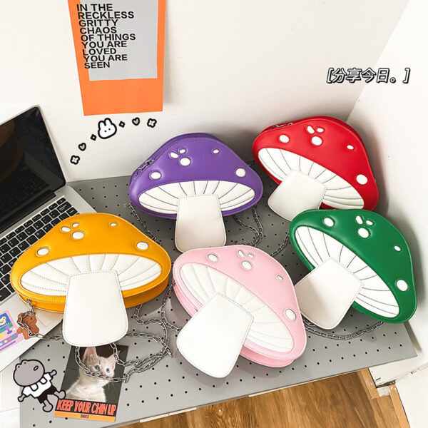 Wholesale PU Cartoon Mushroom Bag