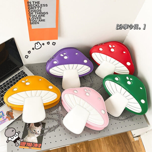 Wholesale PU Cartoon Mushroom Bag