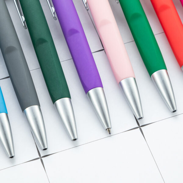 Wholesale Color Spray Glue Push-button Customizable Plastic Ballpoint Pens
