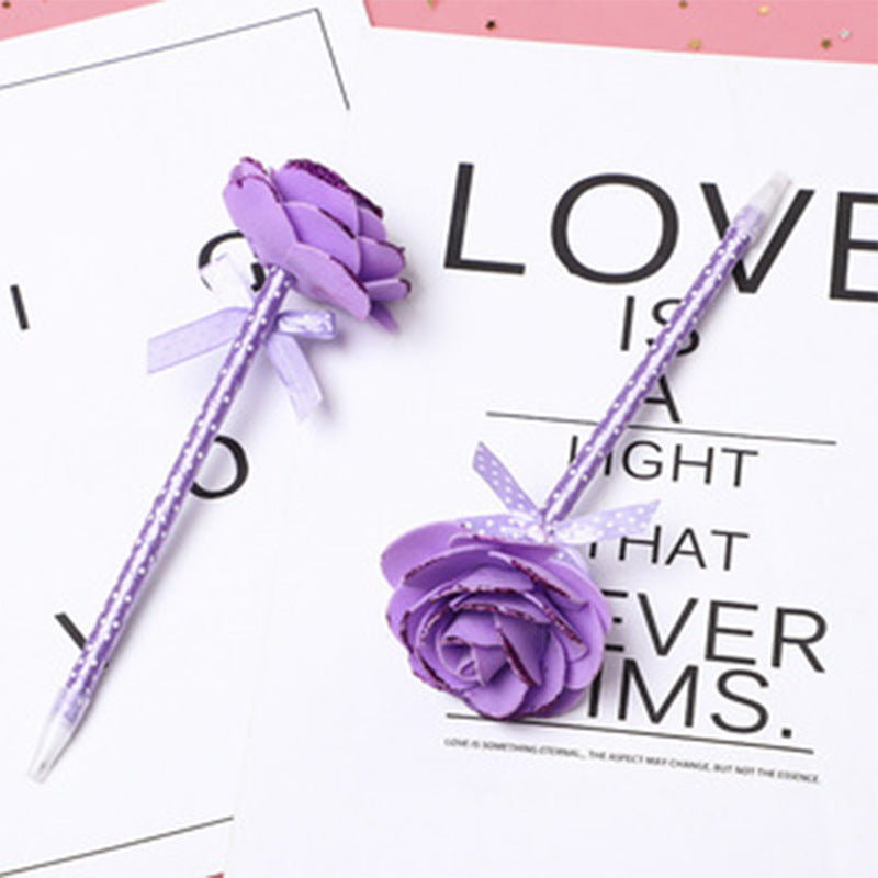 Wholesale Pens Valentine's Day foam rose plastic ballint pen