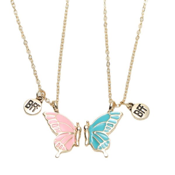 Wholesale Colorful Butterfly Magnets Alloy Necklaces Set