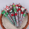 Wholesale Cute Cartoon Christmas Silicone Bead Creative Multifunctional BallPoint Pen