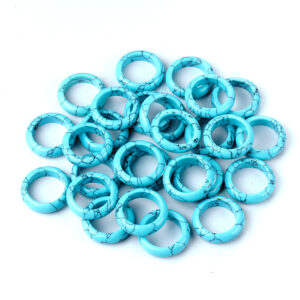 Blue turquoise (artificial) single / Inner diameter 18~20mm