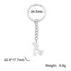 Wholesale Titanium Steel Hollow Dog Cat Keychain