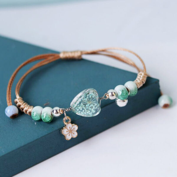 O1CN01ByGB7028ZJxDar20J_968787946-0-cib Wholesale Dried Flowers Love Heart Shaped Bracelet