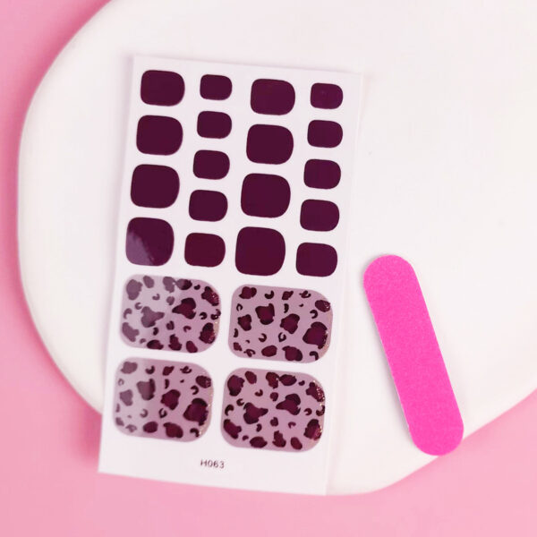 Wholesale Plastic Leopard Print Toenail Stickers
