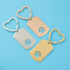 Wholesale Stainless Steel Hollow Dog Paw Keychain
