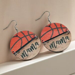 O1CN01C3PBbg1ybTssA1nX2_2215926996597-0-cib Wholesale Mother's Day wooden earrings Sports softball basketball wooden round earrings